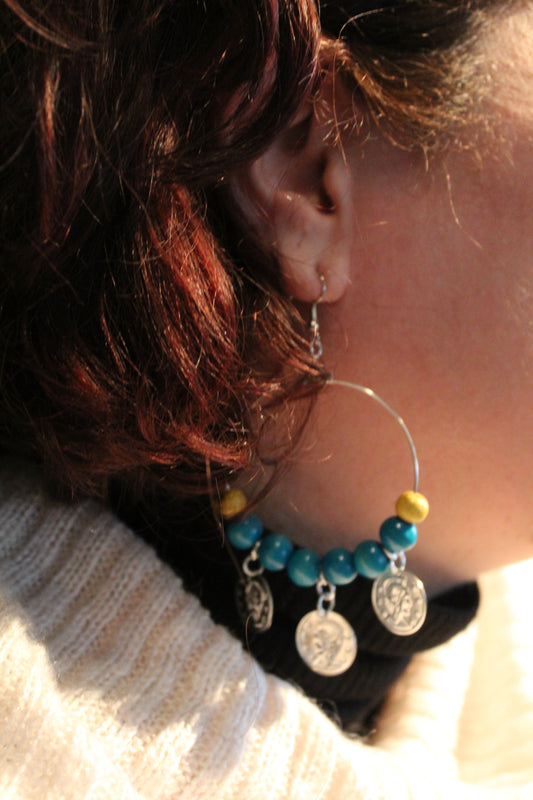 Handmade earrings with beads